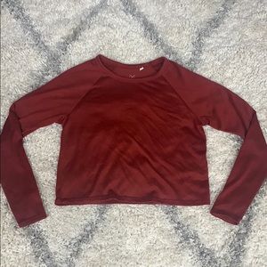 plain pacsun maroon cropped sweater